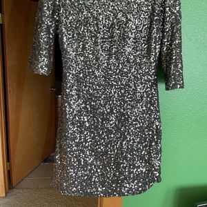Lauren Conrad grey sequin mini dress